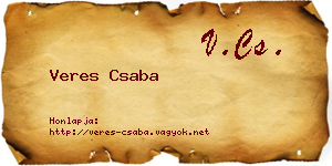 Veres Csaba névjegykártya