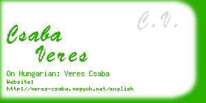 csaba veres business card